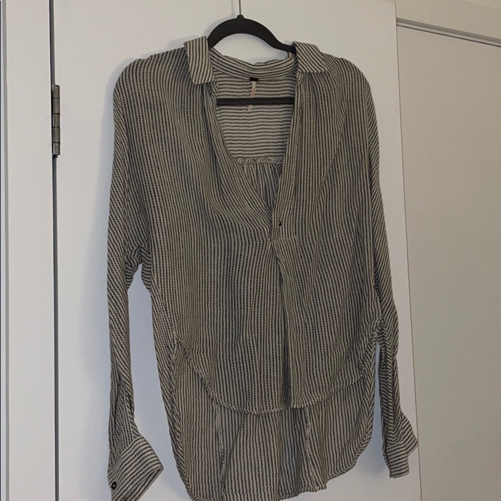Free people striped peasant top